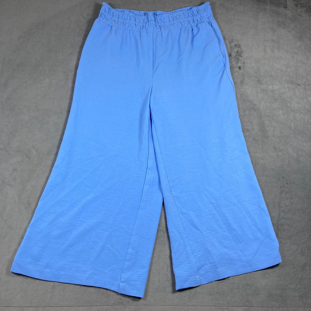 Counterparts Womens Blue Wide Leg Elastic Waist Pants Size M